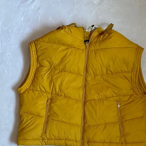 Zara Mustard Yellow Hooded Puffer Jacket - Picture 9 of 14